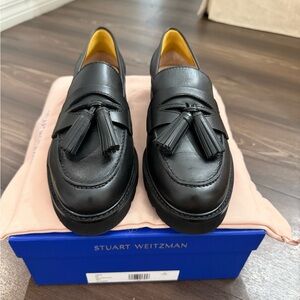 Stuart Weitzman Black Tassel Women’s Loafer